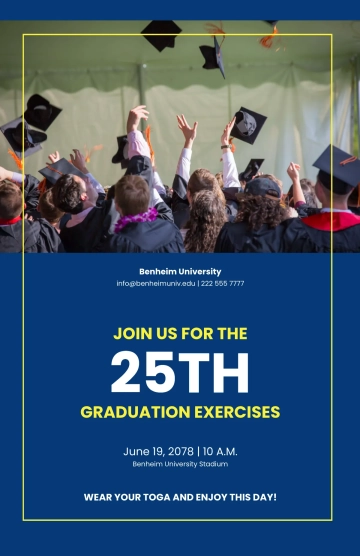 Free College Graduation Poster Template to Edit Online