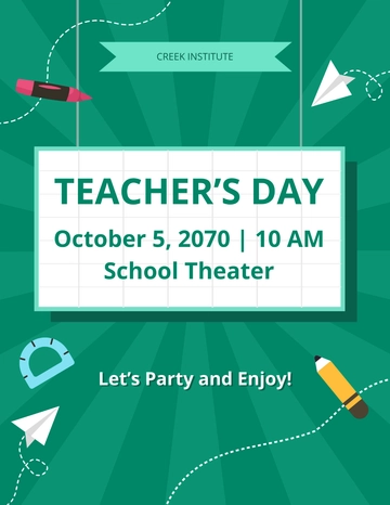 Free Teacher's Day Flyer Template to Edit Online