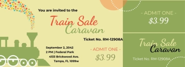 Free Train Ticket Invitation Template to Edit Online