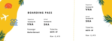 Free Travel Trip Ticket Template to Edit Online