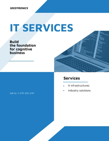Free IT Business Flyer Template to Edit Online