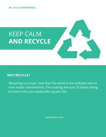 Free Recycling Flyer Template to Edit Online