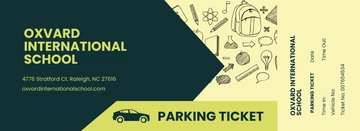 Free School Parking Ticket Template to Edit Online