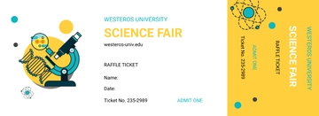 Free Science Fair Raffle Ticket Template to Edit Online