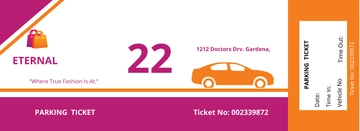 Free Shopping Parking Ticket Template to Edit Online