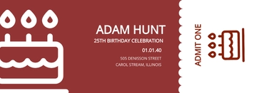 Free Simple Birthday Ticket Template to Edit Online