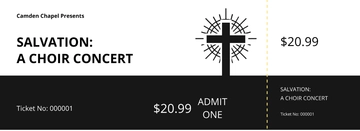 Free Simple Church Ticket Template to Edit Online