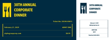 Free Simple Dinner Ticket Template to Edit Online