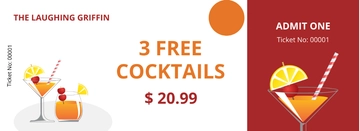 Free Simple Drink Ticket Template to Edit Online