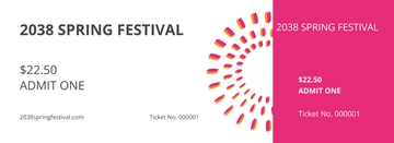 Free Simple Festival Ticket Template to Edit Online