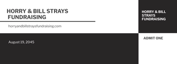 Free Simple Fundraiser Ticket Template to Edit Online