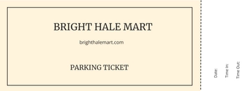 Free Simple Parking Ticket Template to Edit Online
