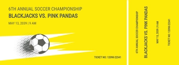 Free Soccer Admission Ticket Template to Edit Online