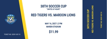 Free Soccer Event Ticket Template to Edit Online