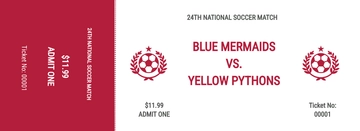 Free Soccer Game Ticket Template to Edit Online