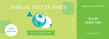 Free Soccer Party Ticket Template to Edit Online