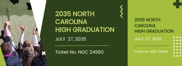 Free Graduation Ceremony Ticket Template to Edit Online