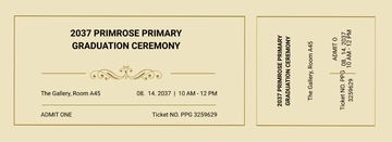 Free Graduation Diploma Event Ticket Template to Edit Online