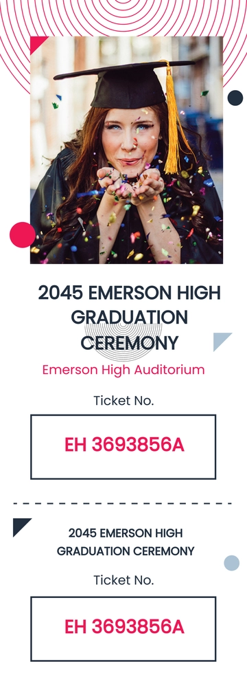 Free Graduation Event Ticket Template to Edit Online