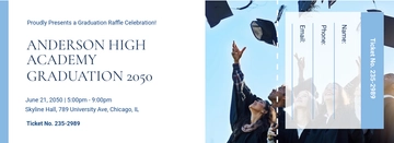 Free Graduation Raffle Ticket Template to Edit Online