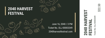Free Harvest Festival Ticket Template to Edit Online