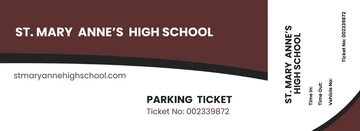 Free High School Parking Ticket Template to Edit Online