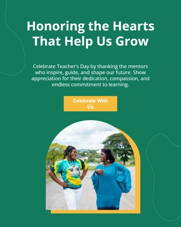 Free Teacher's Day Instagram Post Template to Edit Online
