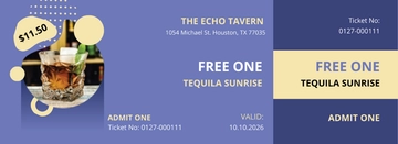 Free Holiday Drink Ticket Template to Edit Online