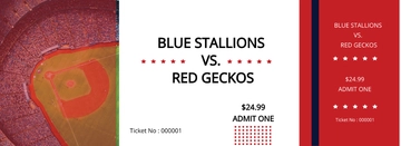Free Homerun Baseball Ticket Template to Edit Online