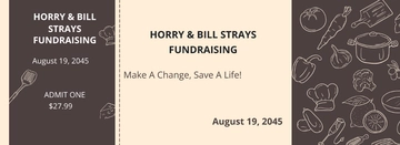 Free Meal Fundraiser Ticket Template to Edit Online
