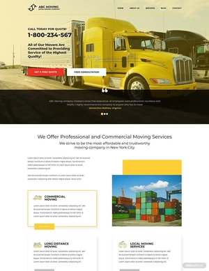 Moving Company WordPress Theme/Template