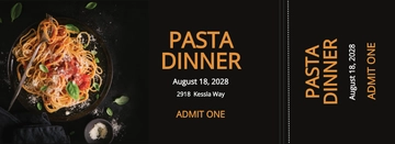 Free Pasta Dinner Ticket Template to Edit Online