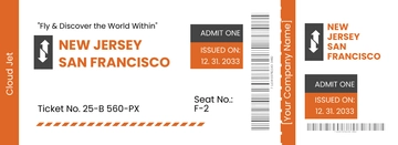 Free Plane Invitation Ticket Template to Edit Online