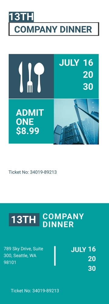 Free Printable Dinner Ticket Template to Edit Online