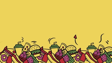 Free Food Doodle Background Template to Edit Online
