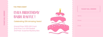 Free Birthday Raffle Ticket Template to Edit Online
