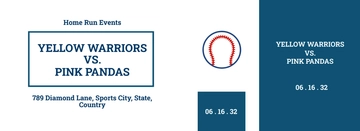 Free Blank Baseball Ticket Template to Edit Online