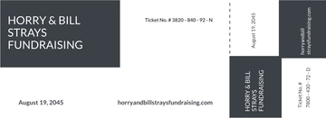 Free Blank Fundraiser Ticket Template to Edit Online