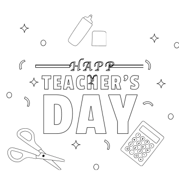 Free Teachers Day Icon Drawing Template to Edit Online