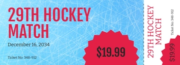 Free Hockey Ticket Template to Edit Online
