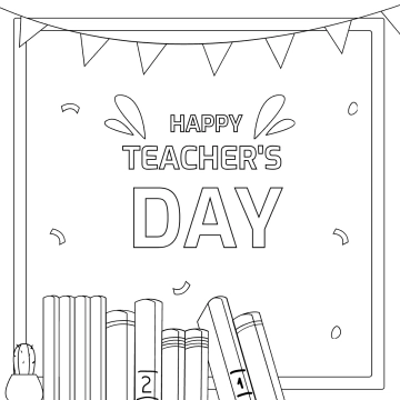 Free Teachers Day Art Drawing Template to Edit Online