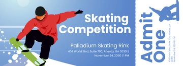 Free Ice Skating Ticket Template to Edit Online