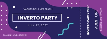Free Inverto Party Event Ticket Template to Edit Online