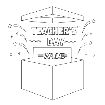 Free Teachers Day Sale Drawing Template to Edit Online