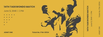 Free Martial Arts Ticket Template to Edit Online