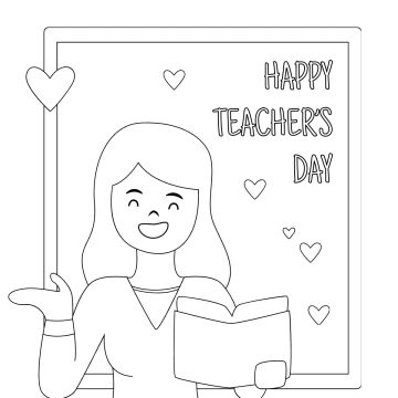 Free Teachers Day Flat Design Drawing Template to Edit Online