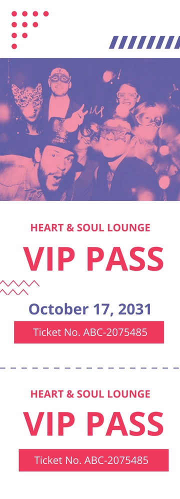 Free VIP Pass Ticket Template to Edit Online
