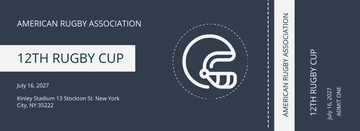 Free Rugby Ticket Template to Edit Online