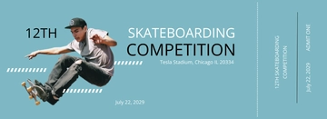 Free Skateboarding Ticket Template to Edit Online
