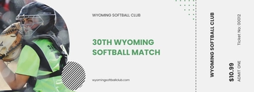 Free Softball Ticket Template to Edit Online
